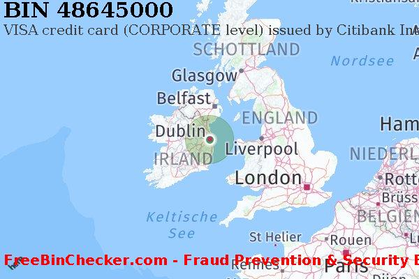 48645000 VISA credit Ireland IE BIN-Liste