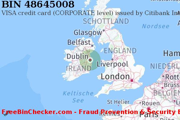 48645008 VISA credit Ireland IE BIN-Liste
