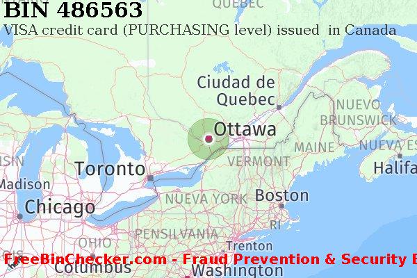 486563 VISA credit Canada CA Lista de BIN