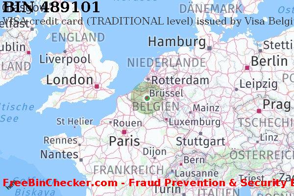 489101 VISA credit Belgium BE BIN-Liste