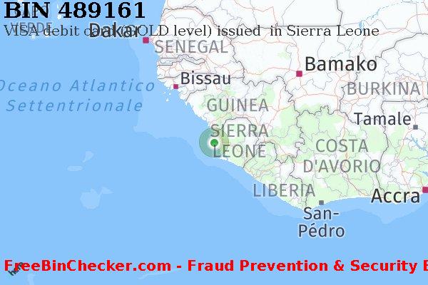 489161 VISA debit Sierra Leone SL Lista BIN