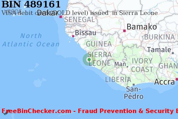 489161 VISA debit Sierra Leone SL Lista de BIN