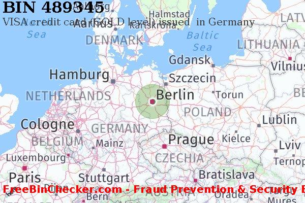 489345 VISA credit Germany DE BIN Danh sách