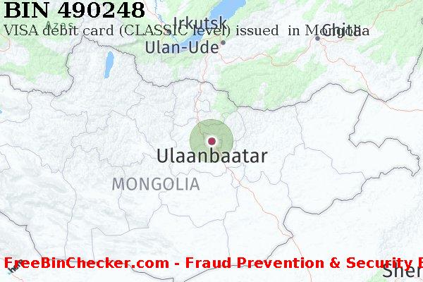 490248 VISA debit Mongolia MN BIN List