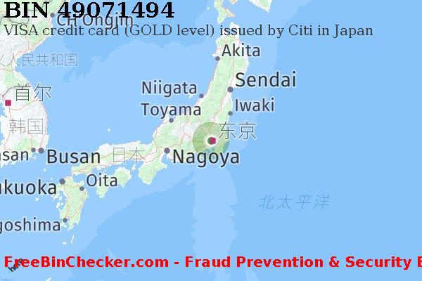 49071494 VISA credit Japan JP BIN列表