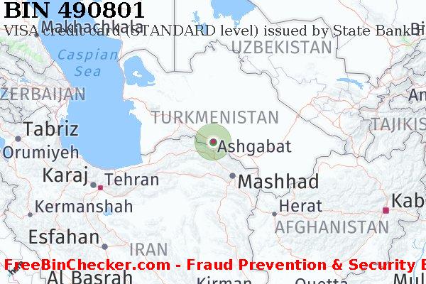 490801 VISA credit Turkmenistan TM BIN List