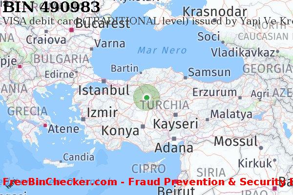 490983 VISA debit Turkey TR Lista BIN