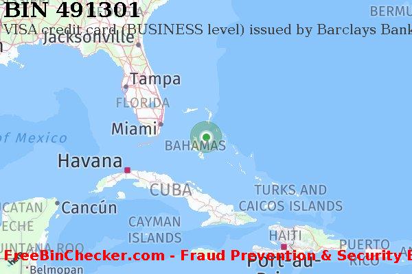 491301 VISA credit Bahamas BS बिन सूची
