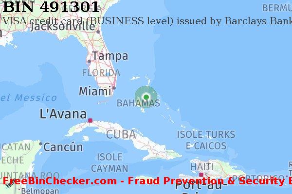 491301 VISA credit Bahamas BS Lista BIN