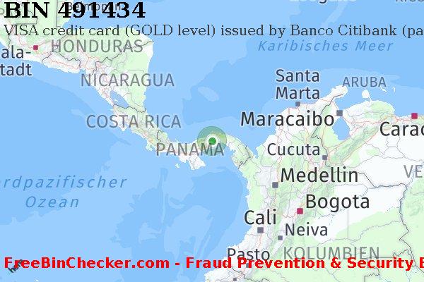 491434 VISA credit Panama PA BIN-Liste
