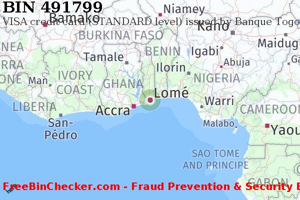 491799 VISA credit Togo TG BIN List