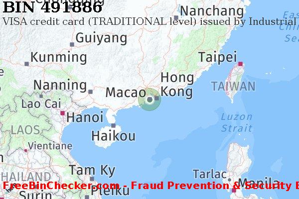 491886 VISA credit Macau MO BIN List