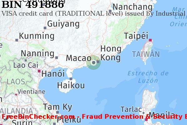 491886 VISA credit Macau MO Lista de BIN