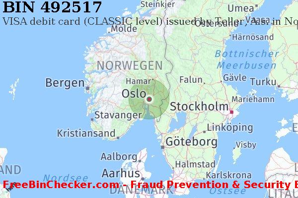 492517 VISA debit Norway NO BIN-Liste