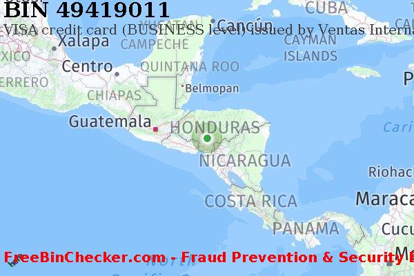 49419011 VISA credit Honduras HN बिन सूची