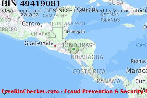 49419081 VISA credit Honduras HN बिन सूची