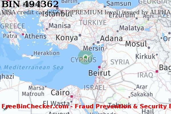 494362 VISA credit Cyprus CY BIN List