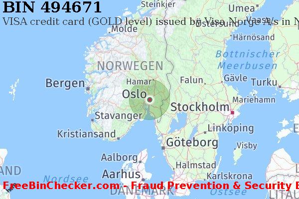 494671 VISA credit Norway NO BIN-Liste