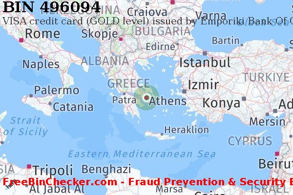 496094 VISA credit Greece GR BIN List
