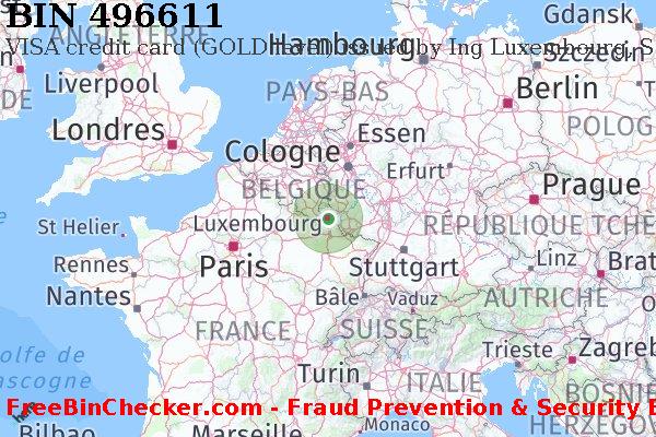 496611 VISA credit Luxembourg LU BIN Liste 