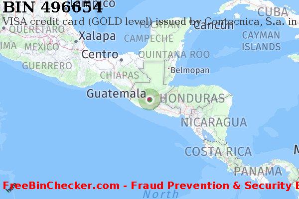 496654 VISA credit Guatemala GT BIN List