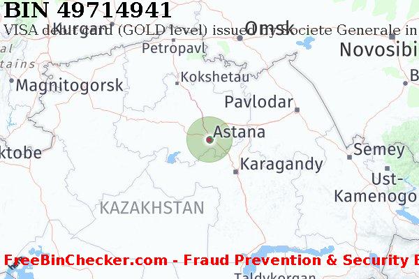 49714941 VISA debit Kazakhstan KZ BIN List