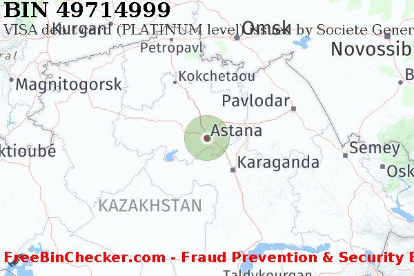 49714999 VISA debit Kazakhstan KZ BIN Liste 