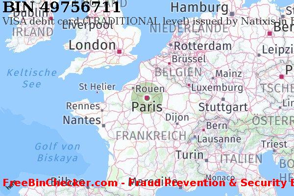 49756711 VISA debit France FR BIN-Liste