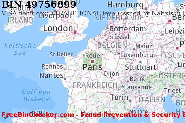 49756899 VISA debit France FR BIN-Liste