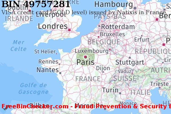 49757281 VISA credit France FR BIN Liste 