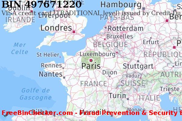 497671220 VISA credit France FR BIN Liste 