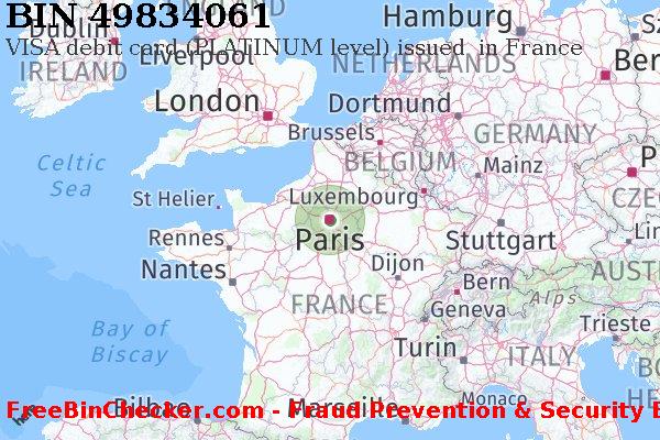 49834061 VISA debit France FR BIN List