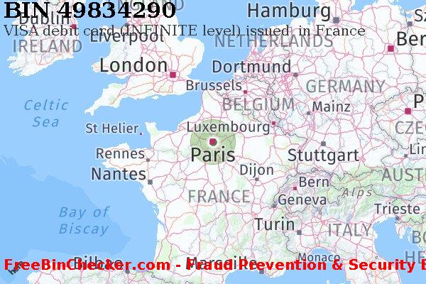 49834290 VISA debit France FR BIN List