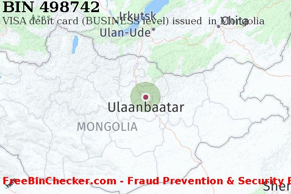 498742 VISA debit Mongolia MN BIN List