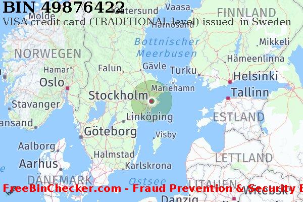49876422 VISA credit Sweden SE BIN-Liste