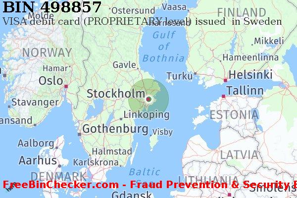 498857 VISA debit Sweden SE BIN List