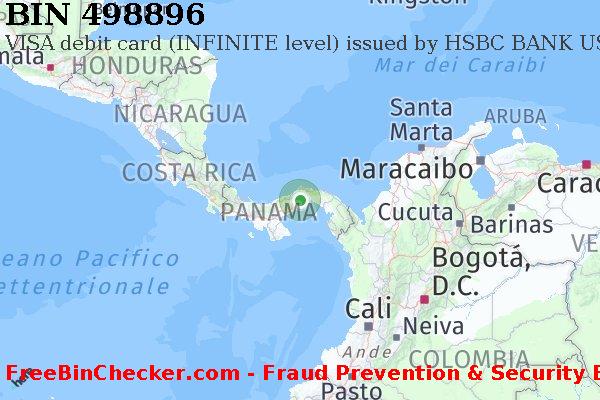 498896 VISA debit Panama PA Lista BIN