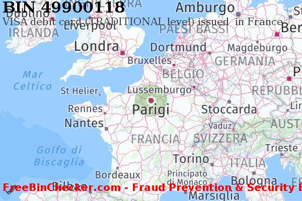 49900118 VISA debit France FR Lista BIN