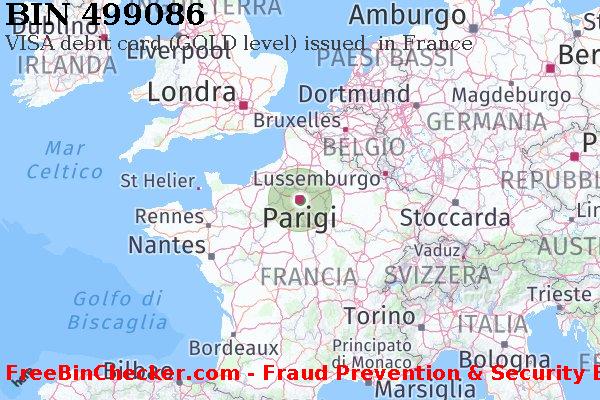 499086 VISA debit France FR Lista BIN