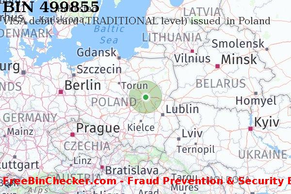 499855 VISA debit Poland PL BIN 목록