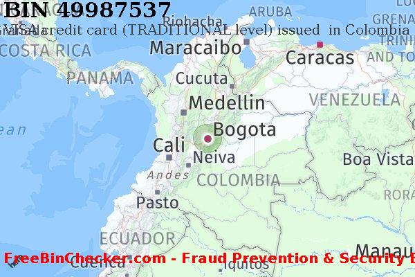 49987537 VISA credit Colombia CO BIN List