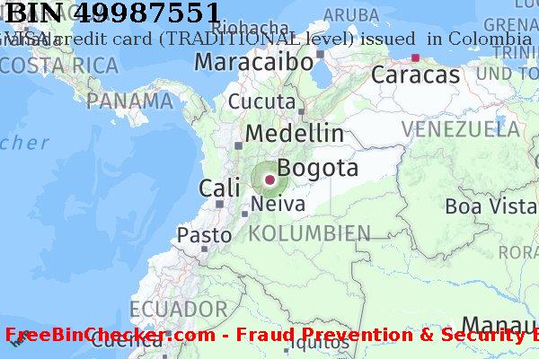 49987551 VISA credit Colombia CO BIN-Liste
