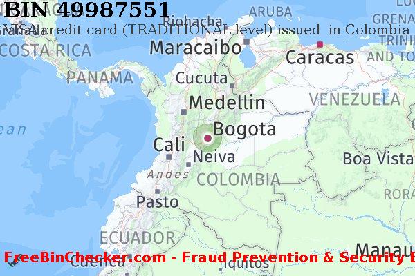 49987551 VISA credit Colombia CO BIN Dhaftar