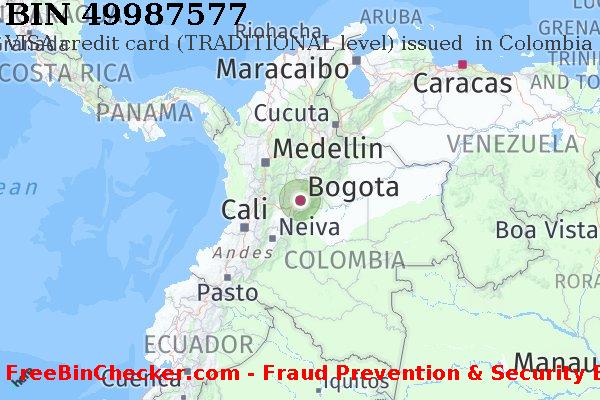 49987577 VISA credit Colombia CO Lista de BIN