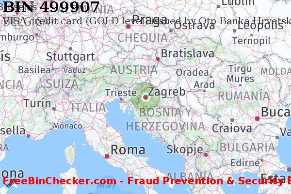499907 VISA credit Croatia HR Lista de BIN
