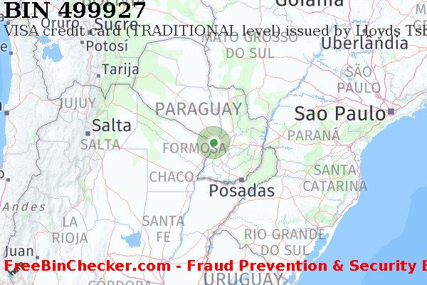 499927 VISA credit Paraguay PY BIN List