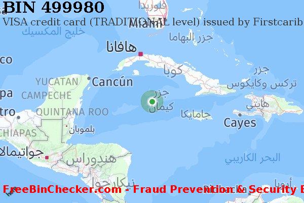 499980 VISA credit Cayman Islands KY قائمة BIN