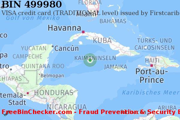 499980 VISA credit Cayman Islands KY BIN-Liste