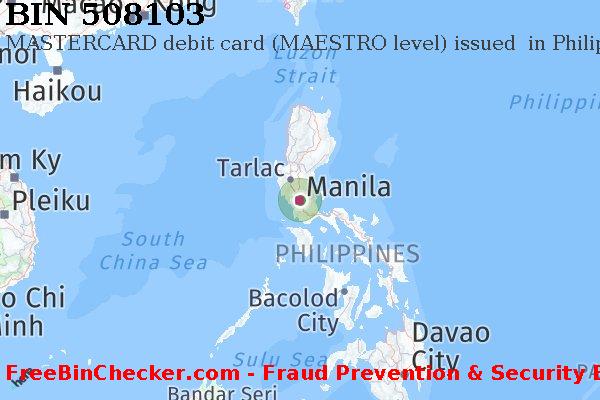 508103 MASTERCARD debit Philippines PH BIN List