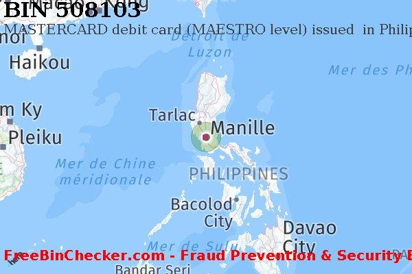 508103 MASTERCARD debit Philippines PH BIN Liste 